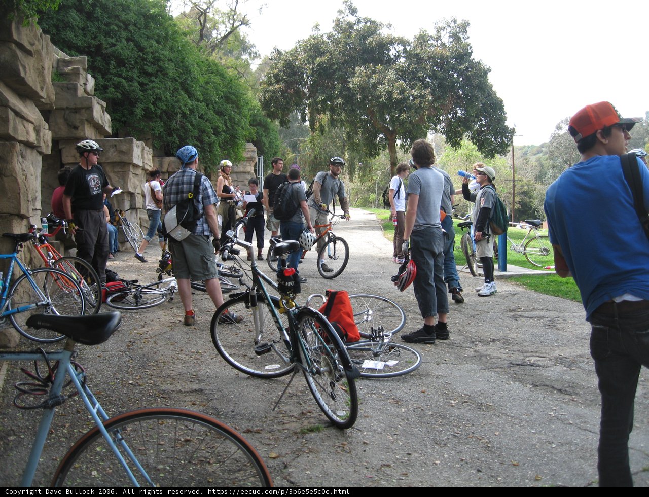 Group of Cyclists Gathering