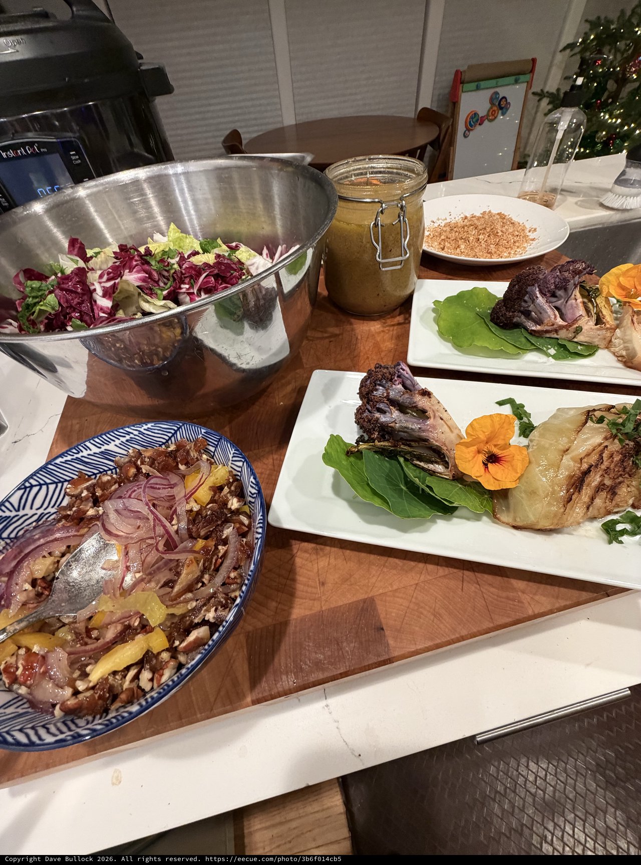 Home-Cooked Feast with Whole Fish and Fresh Salad