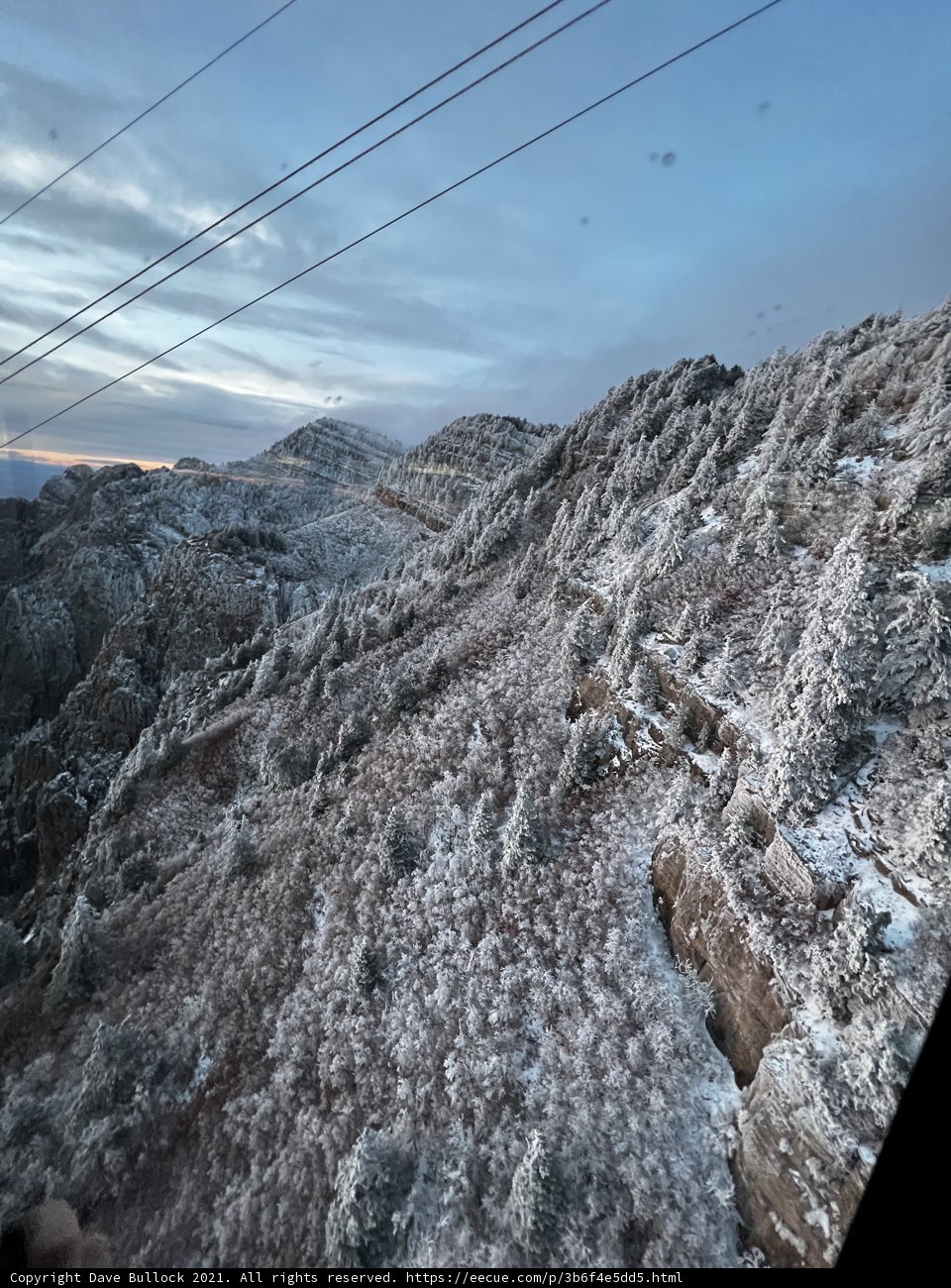 Snowy Mountain and Power Lines