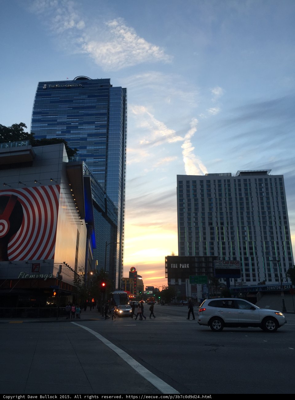 LA Live Evening with The Park Sign