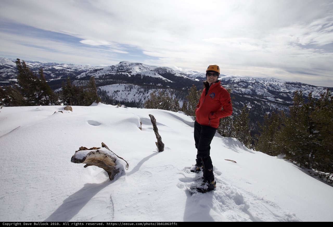 Summit Triumph: Winter Mountaineer Above Tahoe Wilderness
