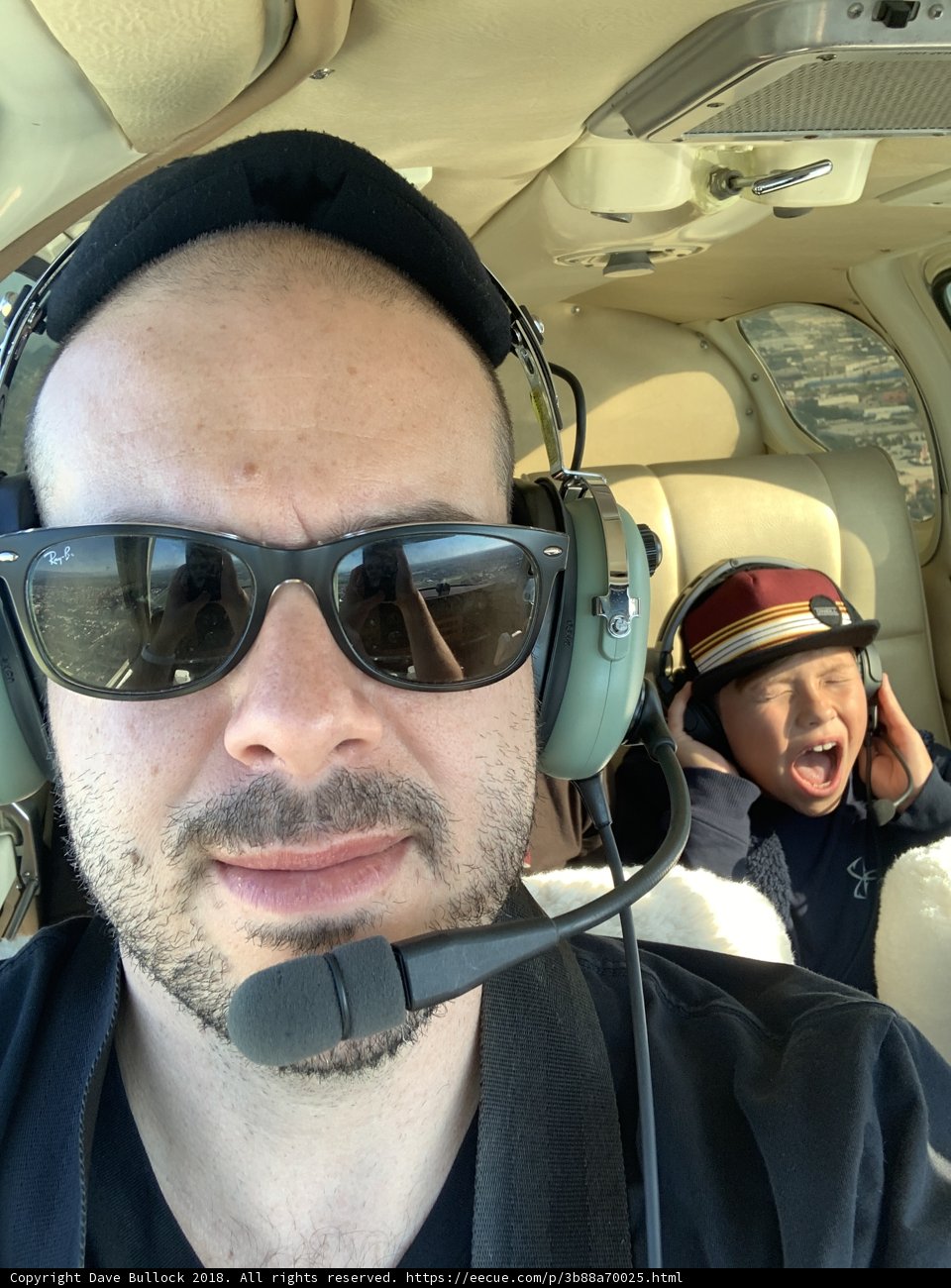 Sunglasses and Headset in the Skies