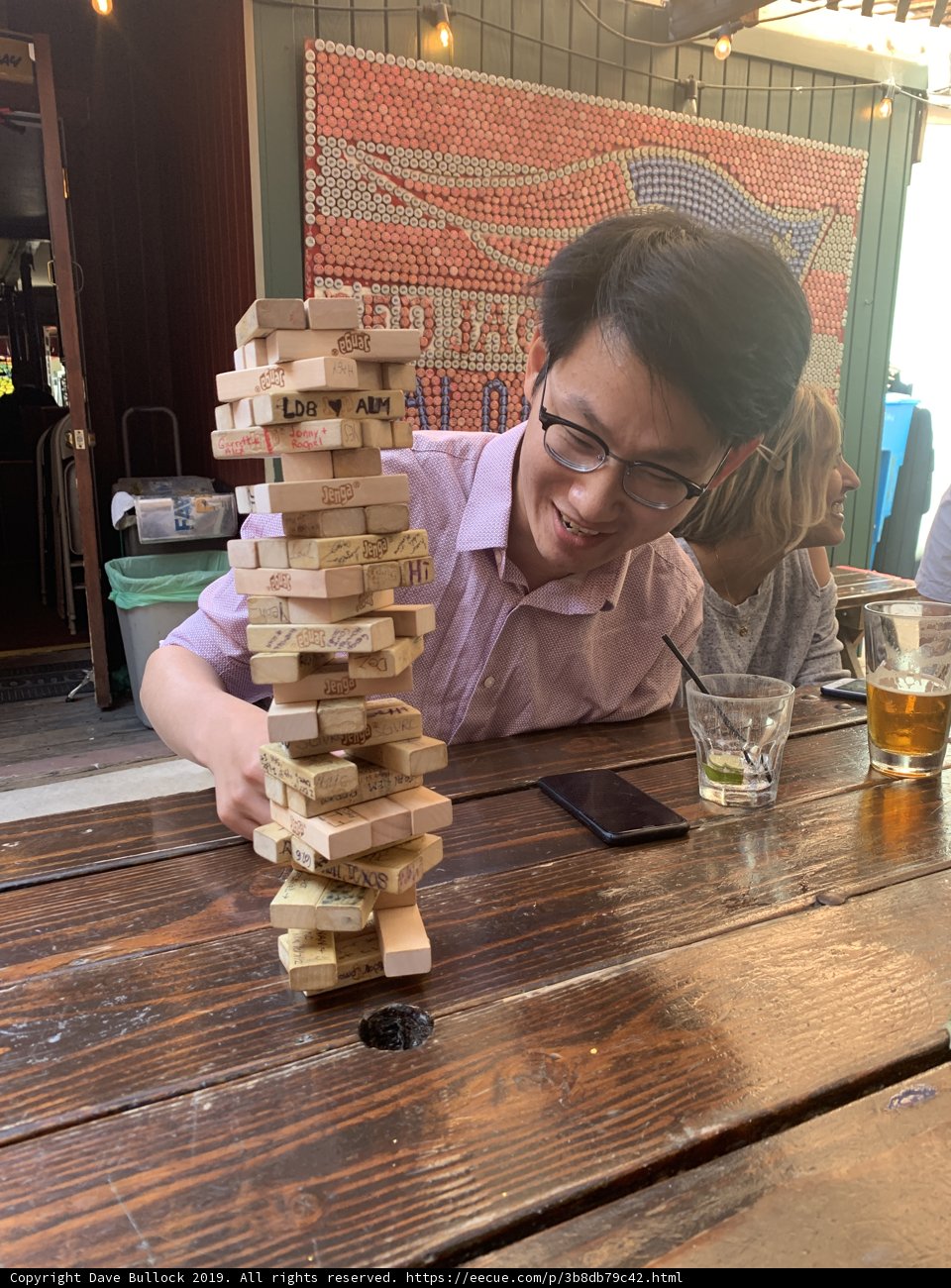 Jenga Fun at the Table