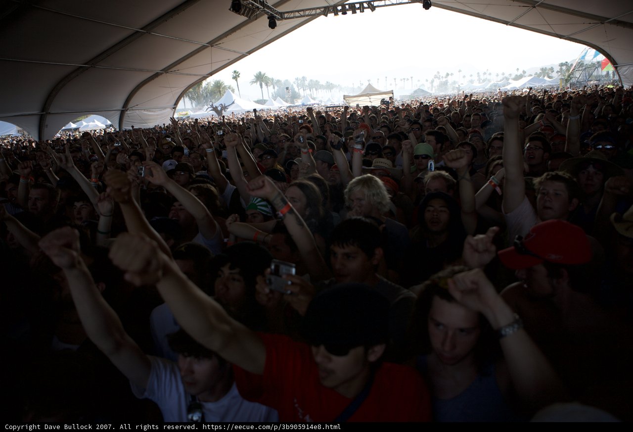 Coachella crowd goes wild in tent