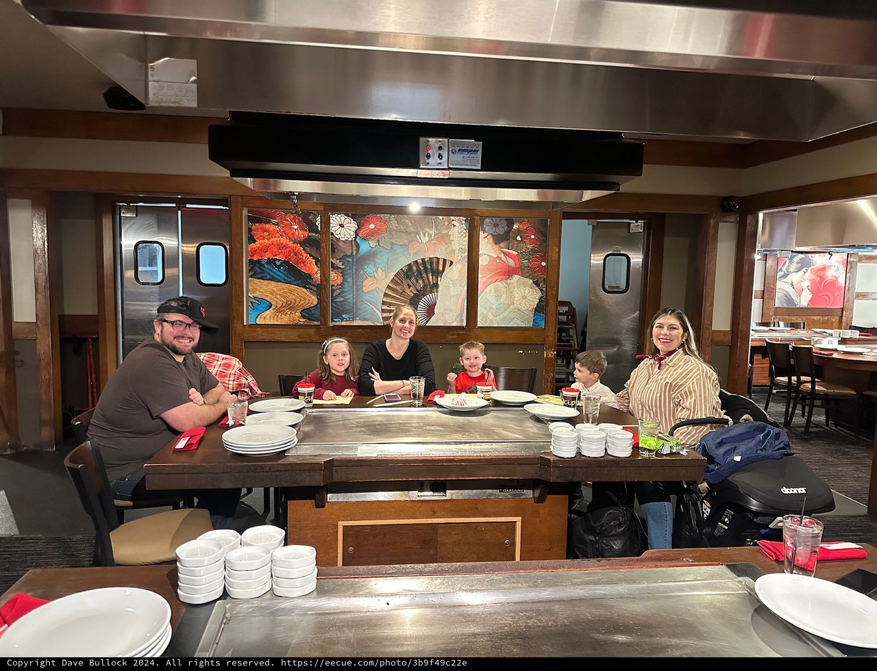 Family Dining at Japanese Hibachi Restaurant