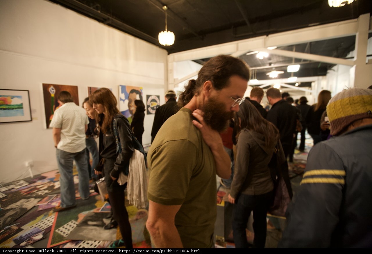 Art Enthusiasts at Melissa Rauch's Exhibition