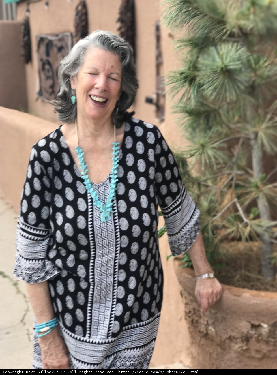 The Joyful Lady in Black and White