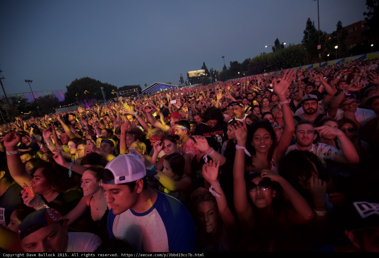 Massive Crowd Dusk Blue Hour