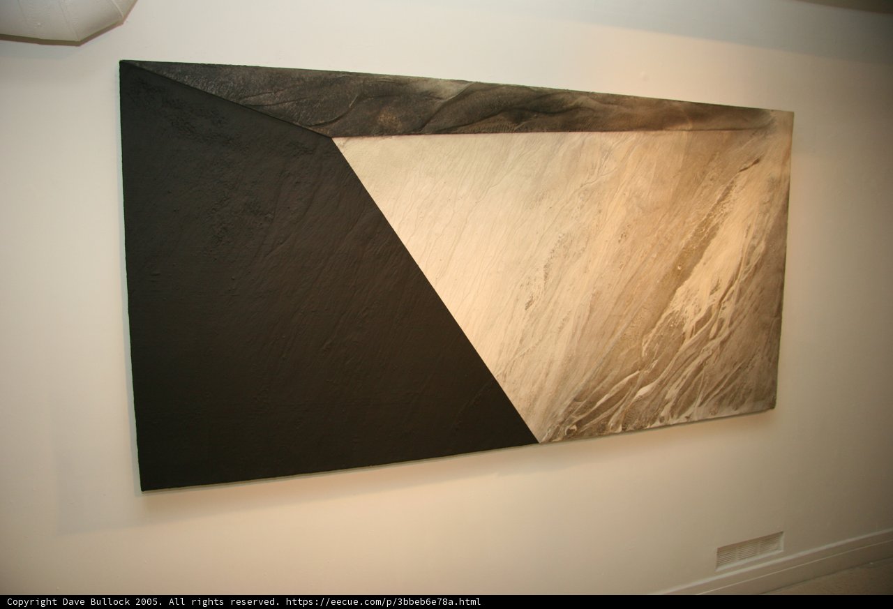 Impressive Monochrome Art on Plywood Wall