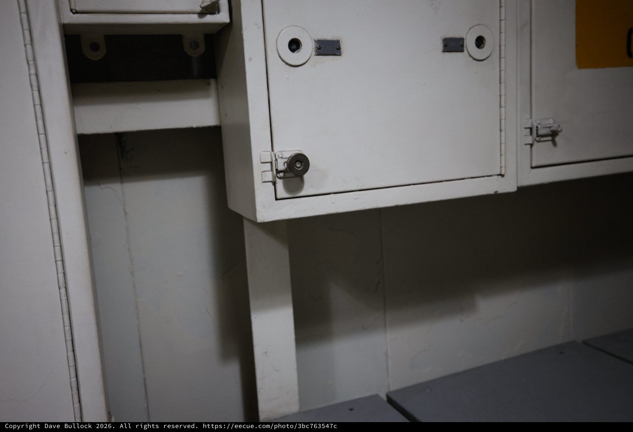 Vintage Mailbox Lock Detail on USS Hornet