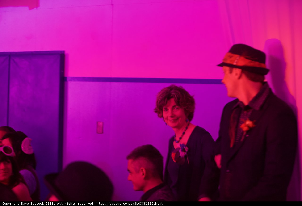 The Wedding Couple in Purple Light