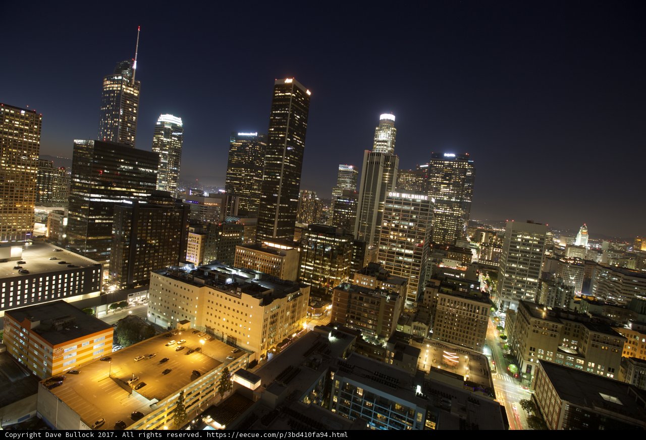 Night-time Skyscrapers in the Heart of the City