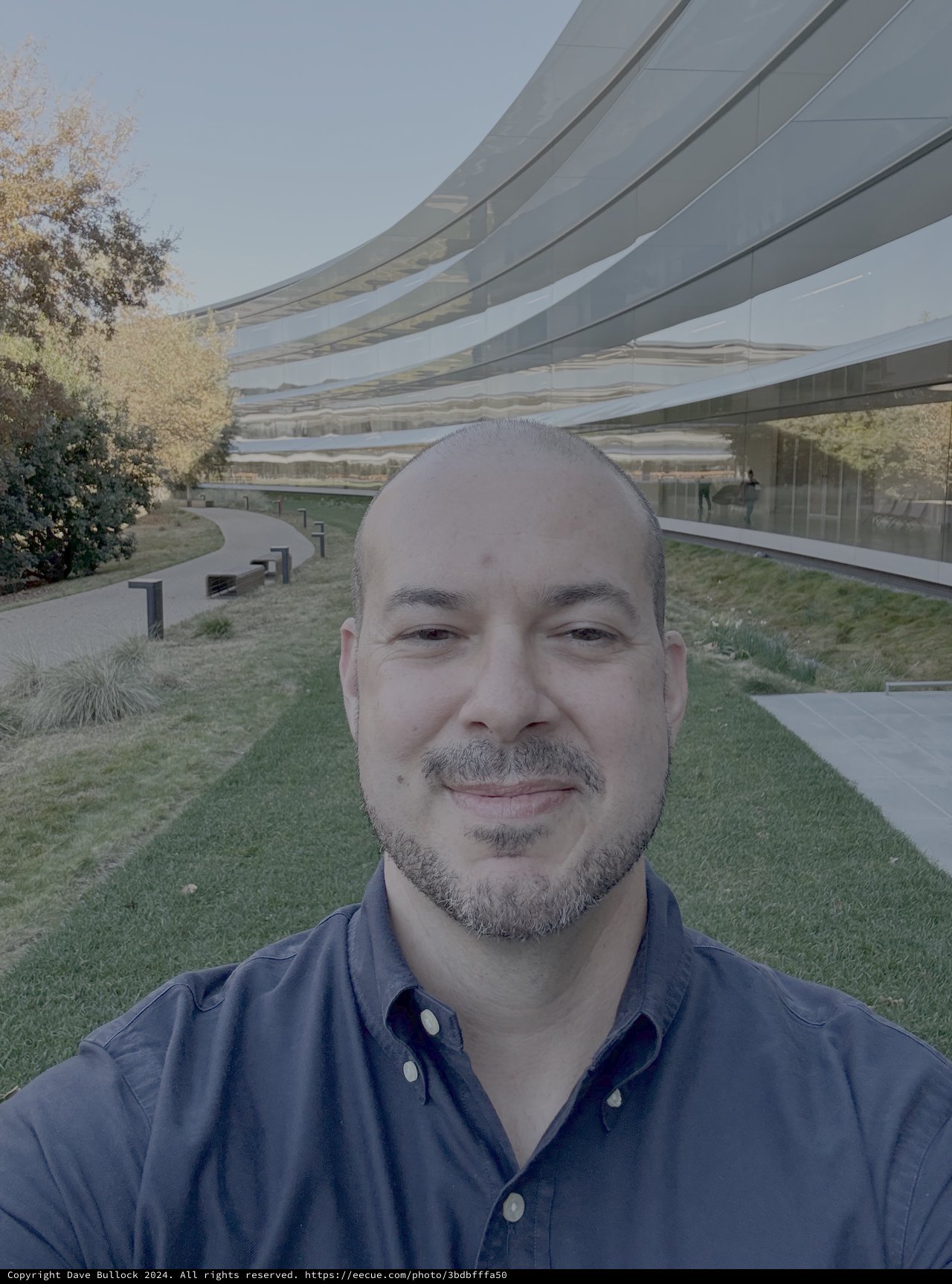 Selfie at Modern Corporate Campus