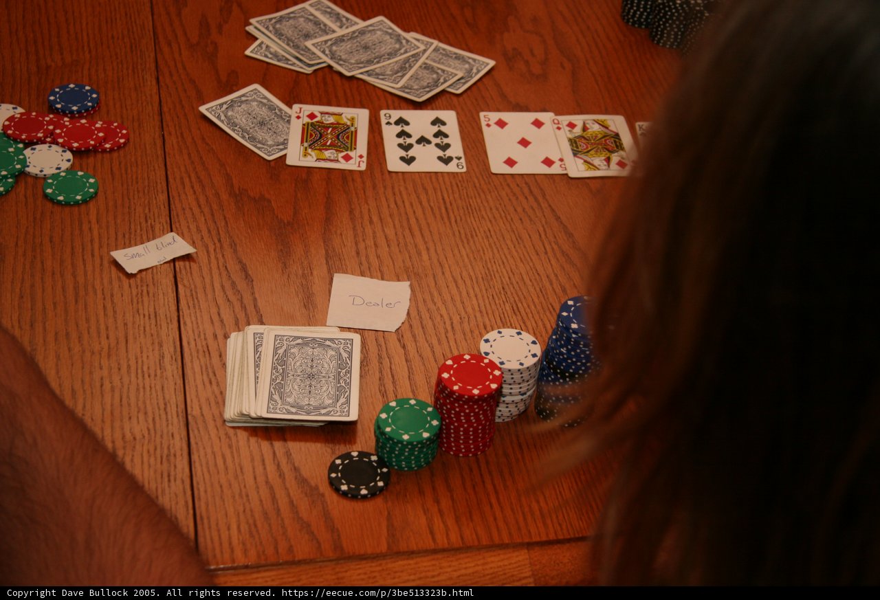 Lady Luck at the Poker Table