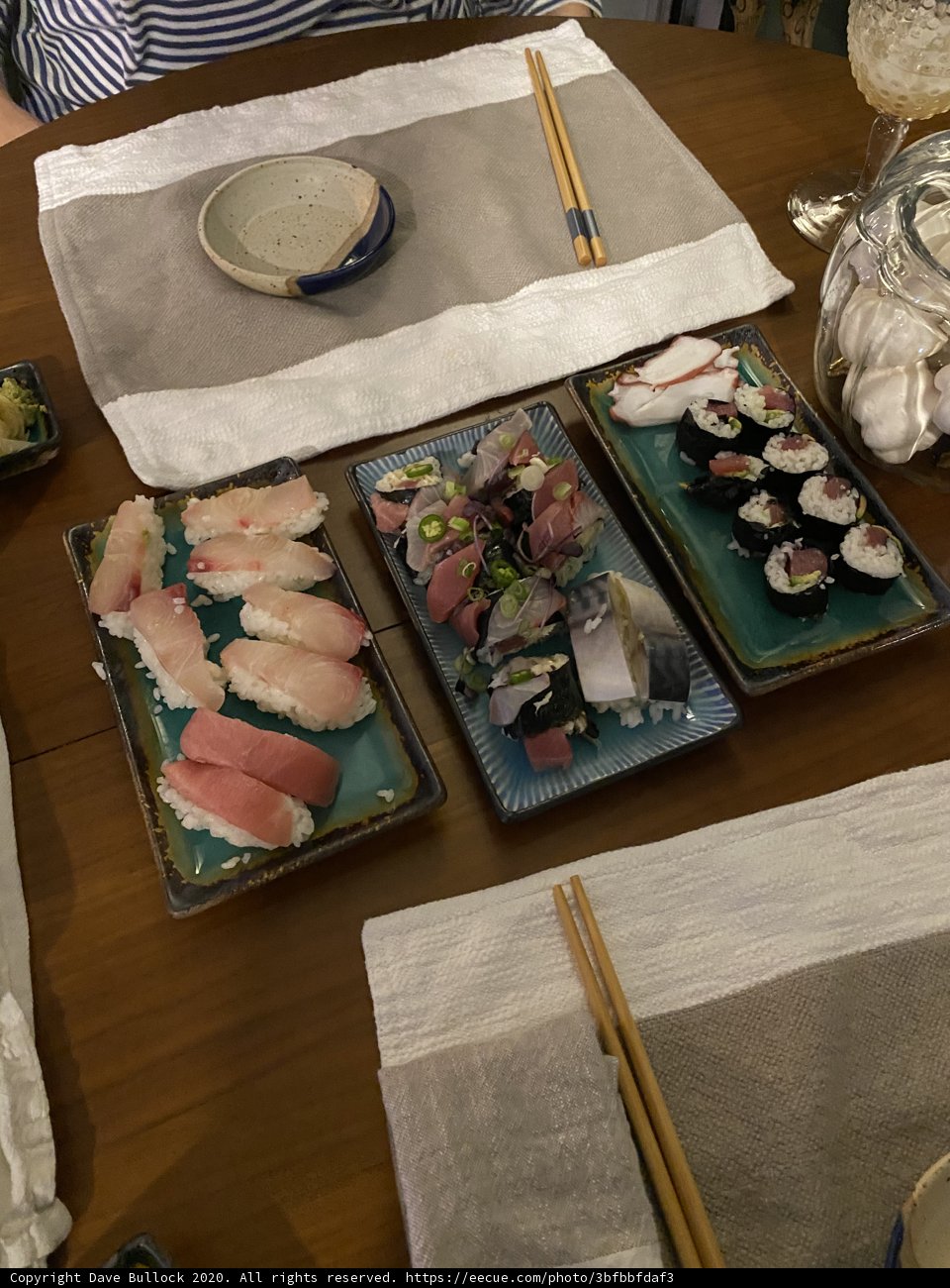 Delicious Sushi Spread on a California Table