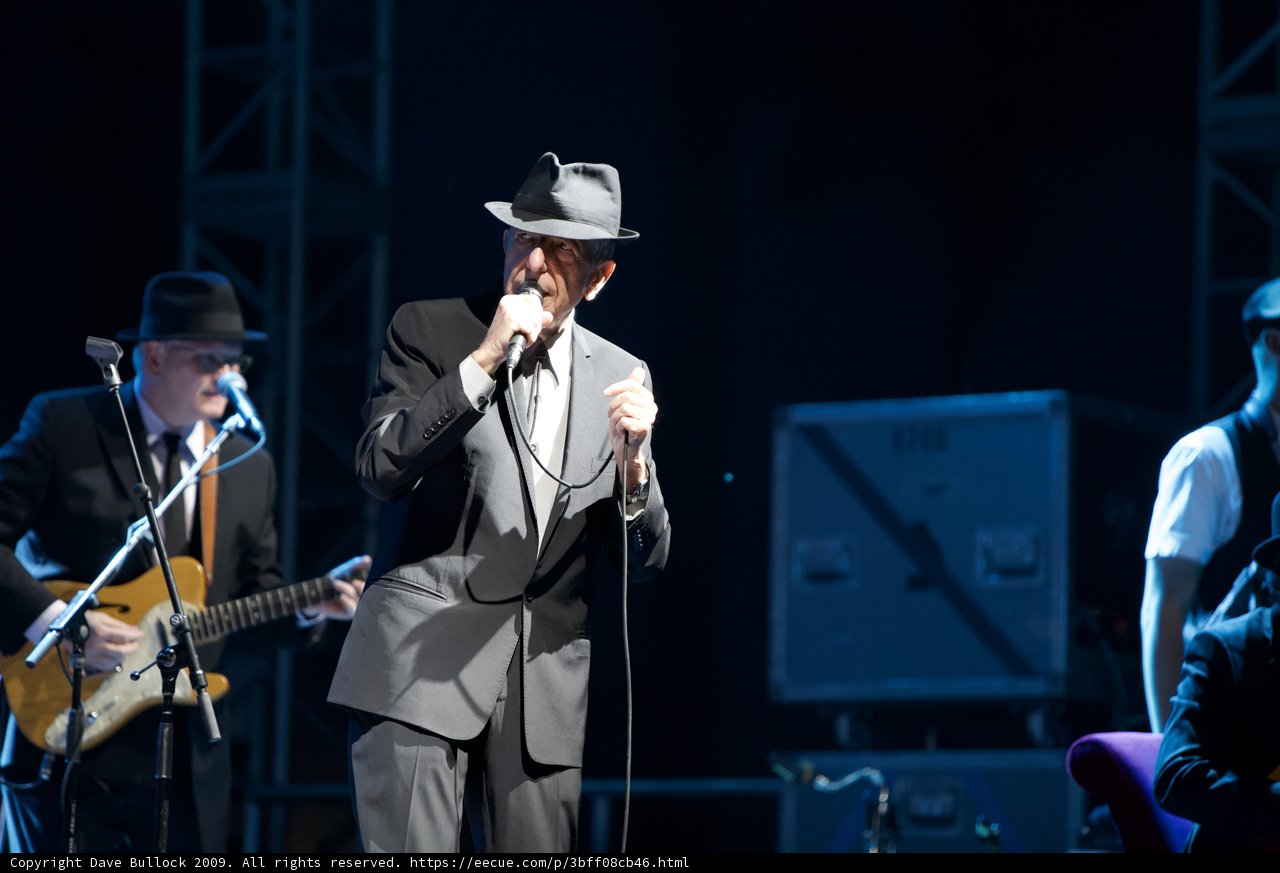 Leonard Cohen Entertaining the Crowd at Coachella 2009