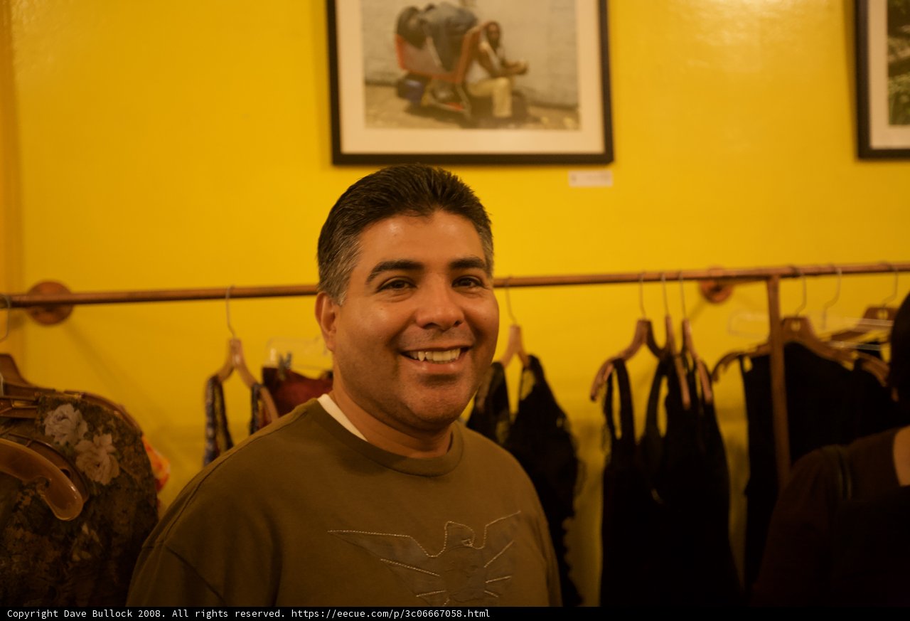 Smiling among the Clothes