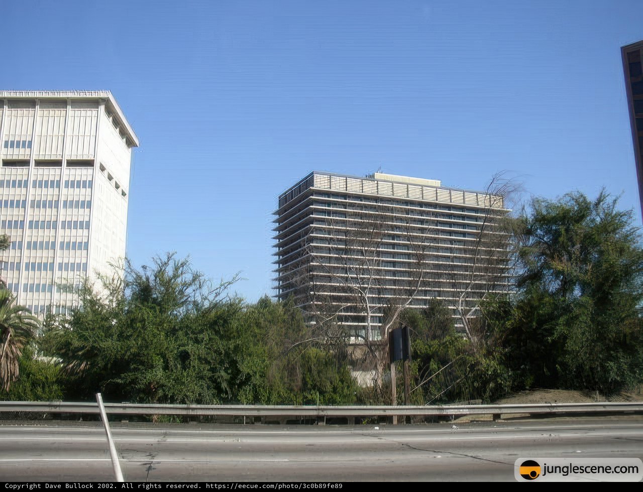 Hollywood Sign and Hotel in the City