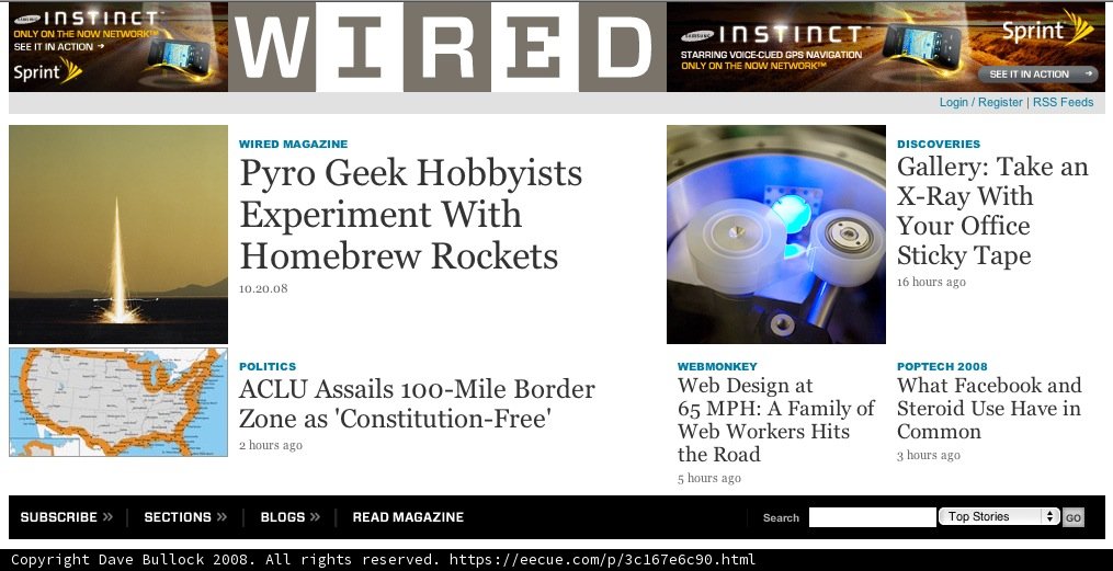 Wired Magazine Website: A Digital File Cabinet of Technology