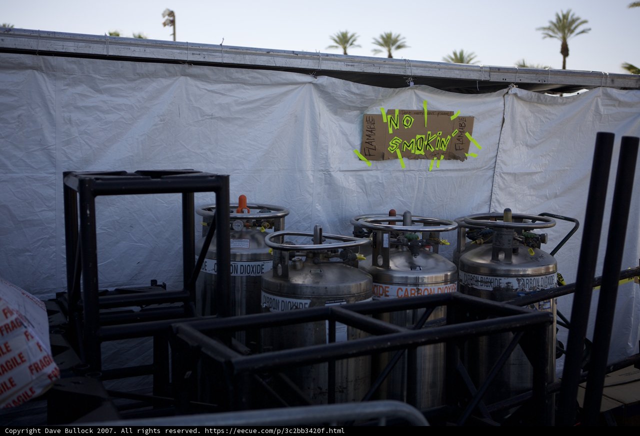 Gas tanks in the desert