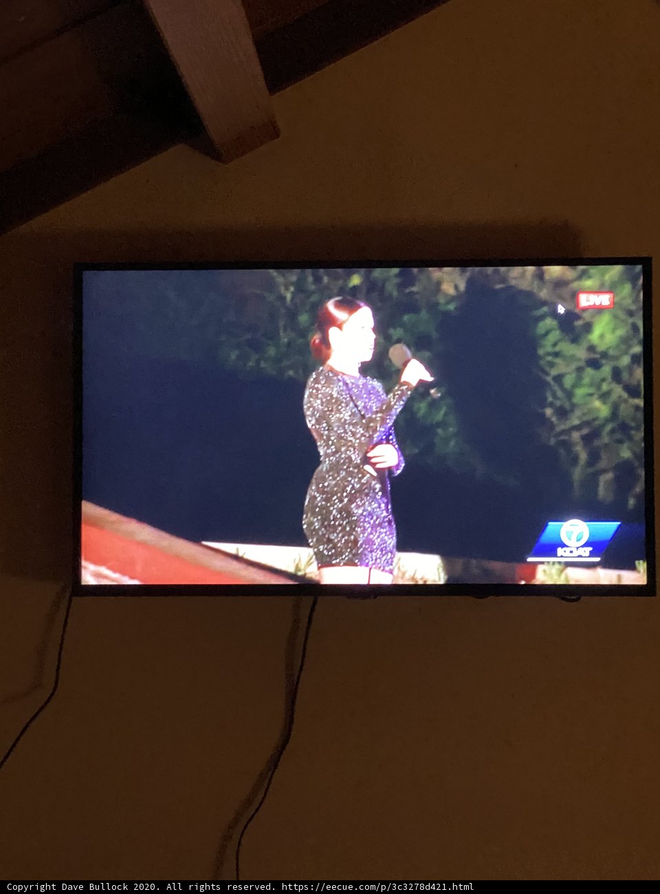 Stage Performance on TV Screen