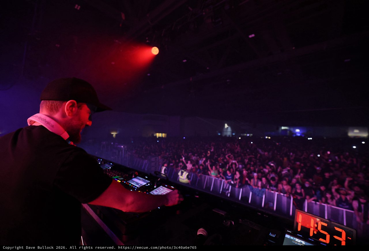 DJ Commands Massive Festival Crowd from the Stage
