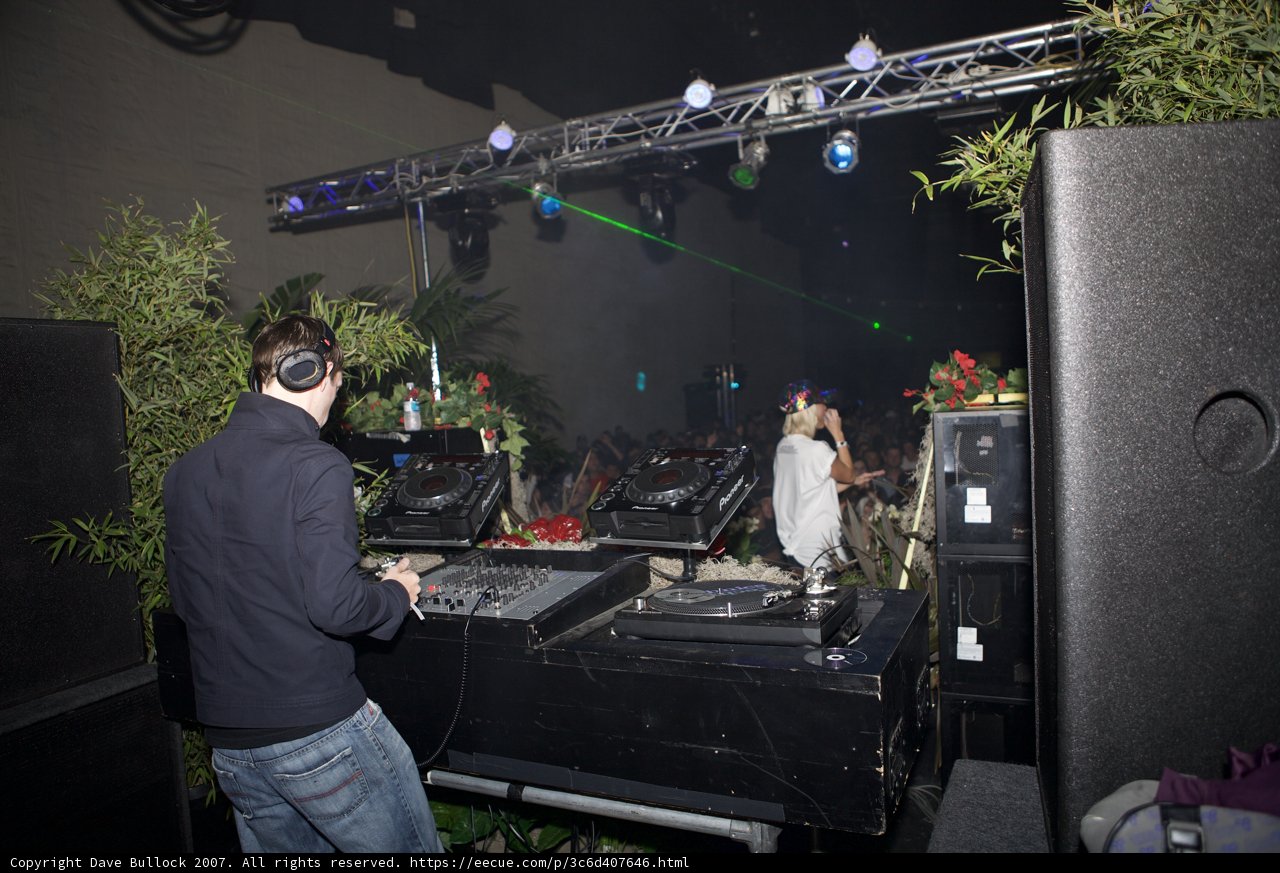 DJ setup at "How Sweet It Is" concert