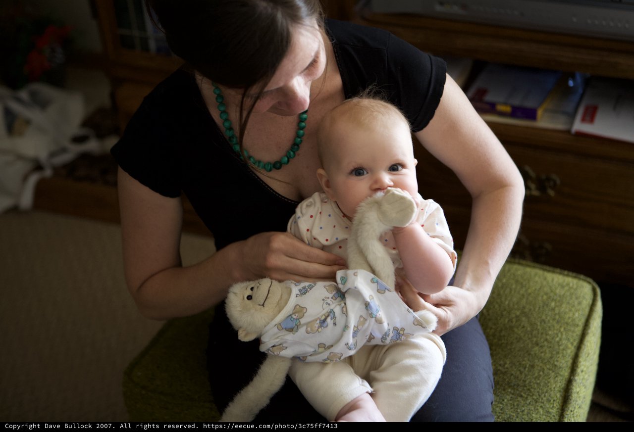 Mother and Baby Share a Tender Moment Indoors