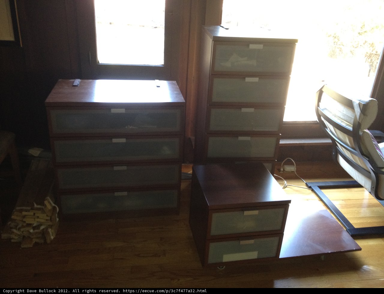 A Woody Desk and Drawer Combo