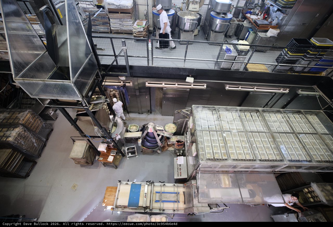 Overhead View of Busy Commercial Kitchen Operations