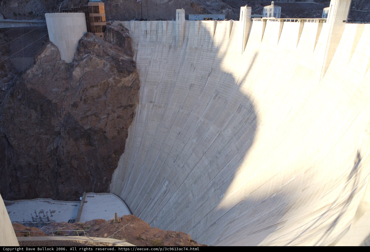 Majestic Hoover Dam and its Cascading Waterfall
