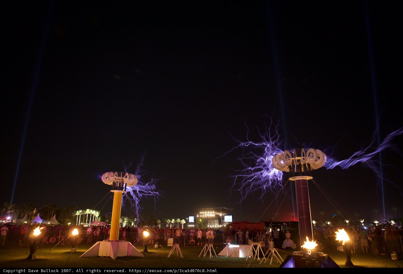 Electrifying Night Show at Coachella Music Festival