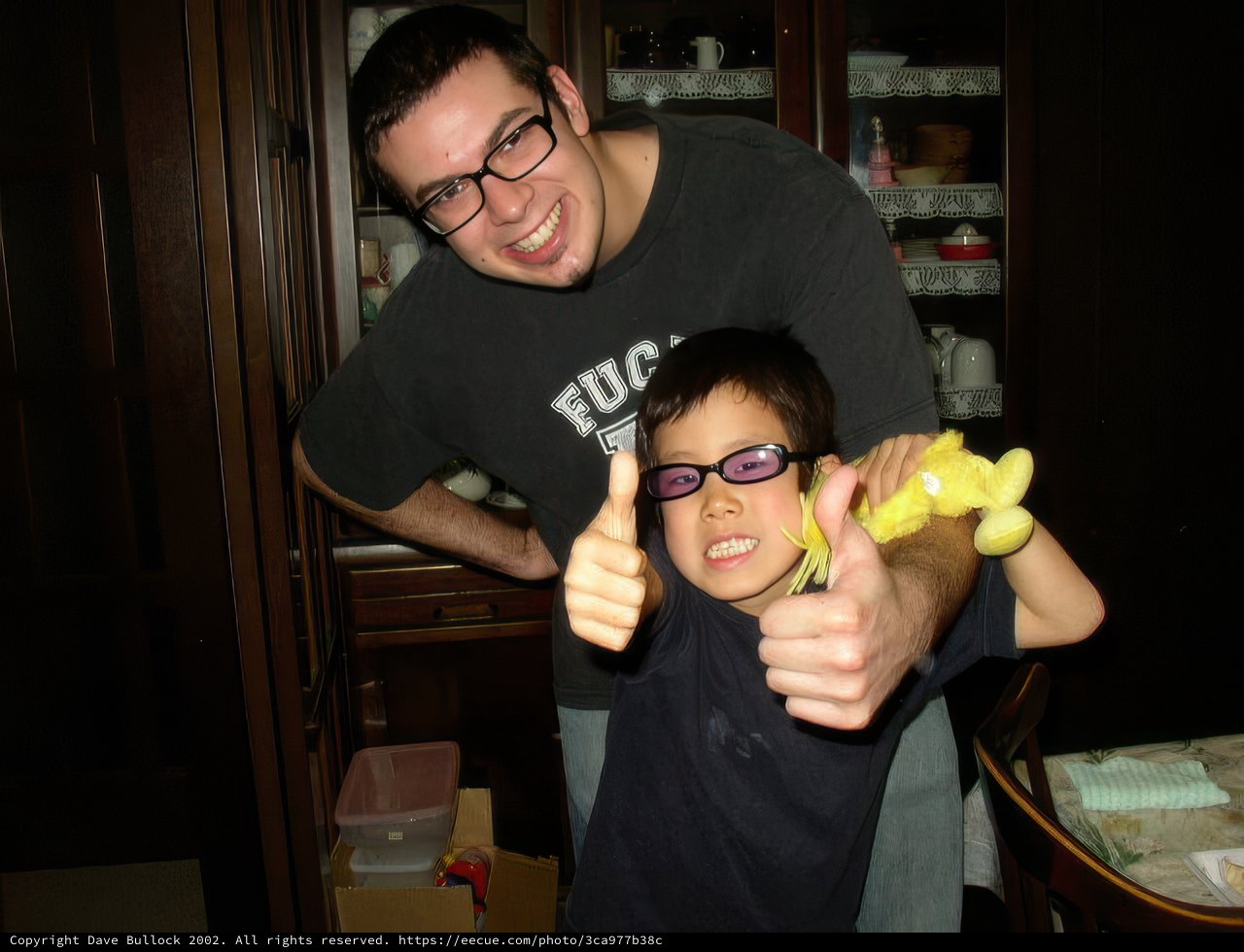 Thumbs Up from a Father and Son