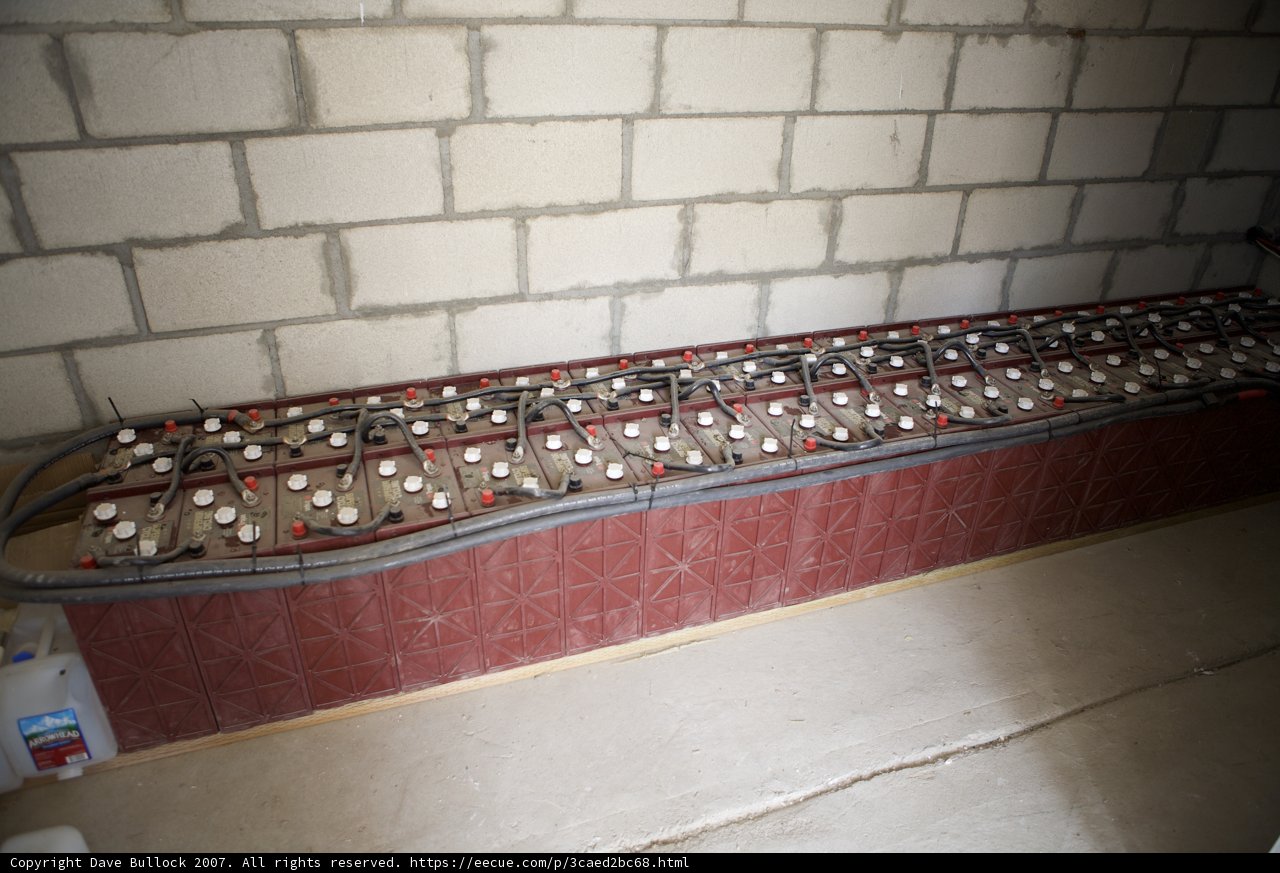 Rows of Electrical Boxes in a Brick Room