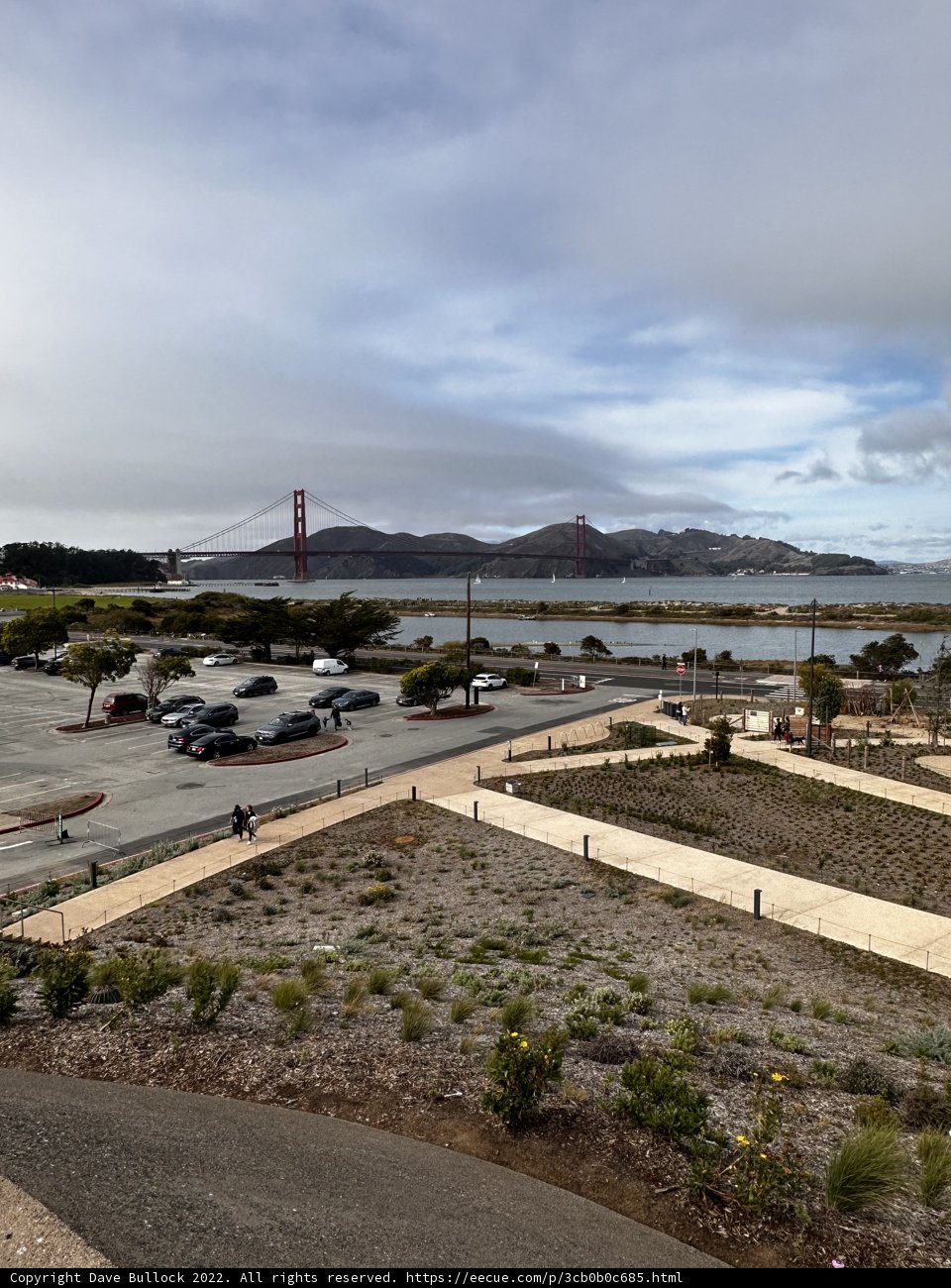 Majestic View of Golden Gate Bridge from the Top of Presidio Hill