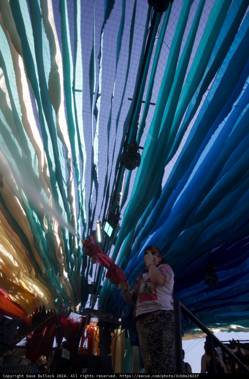 Vivid Canopy: A Colorful Encounter at Coachella 2024