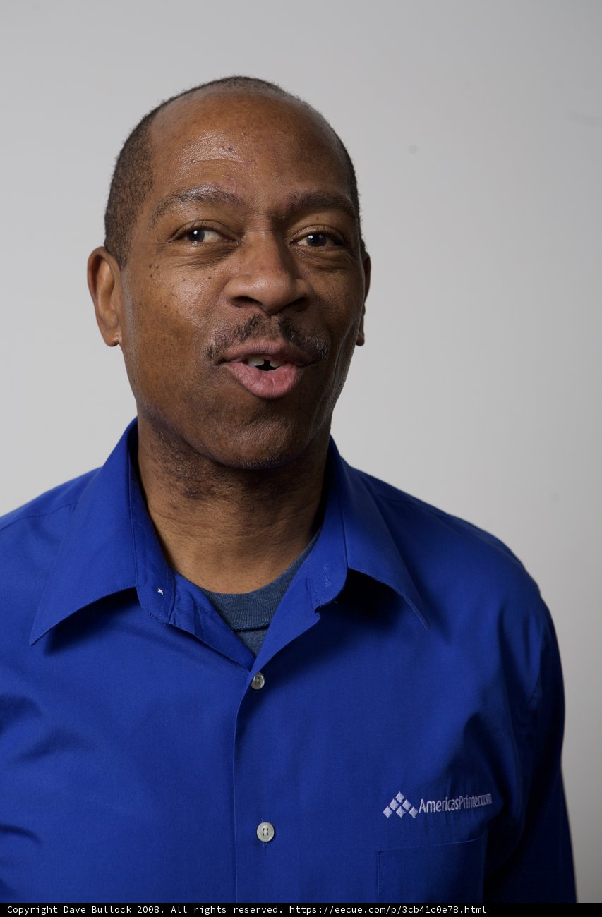 Expressive Man in Blue
