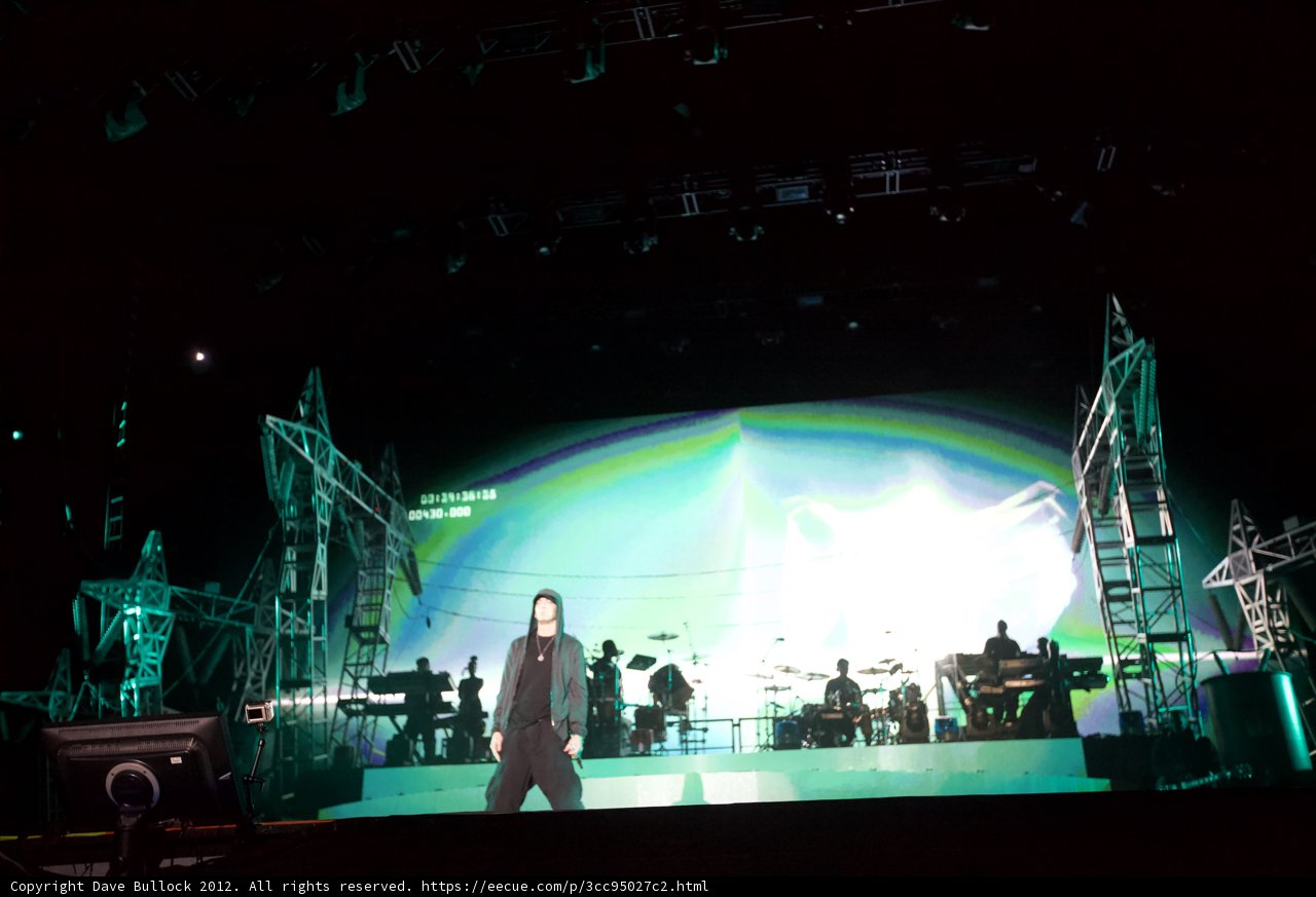 Green Spotlight on Stage