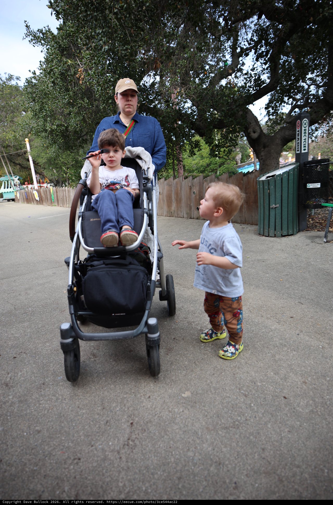 Family Day at the Theme Park Playground