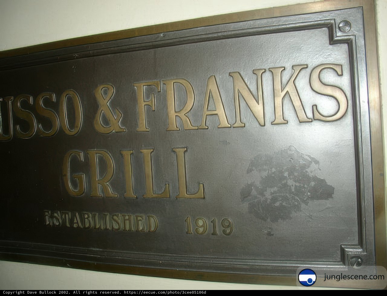 Fresno and Frank's Grill Plaque