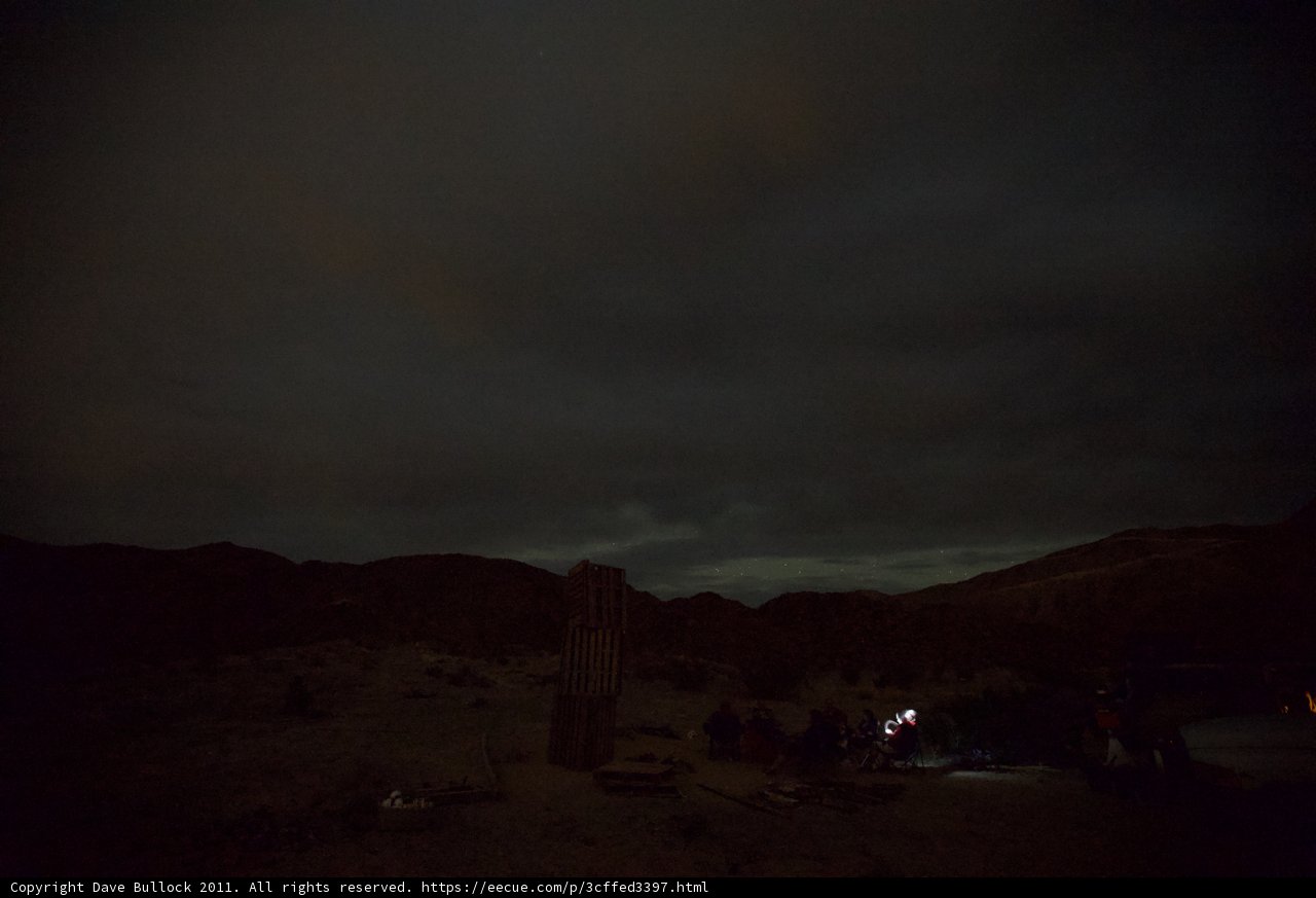 Nighttime Gathering on the Desert Plateau