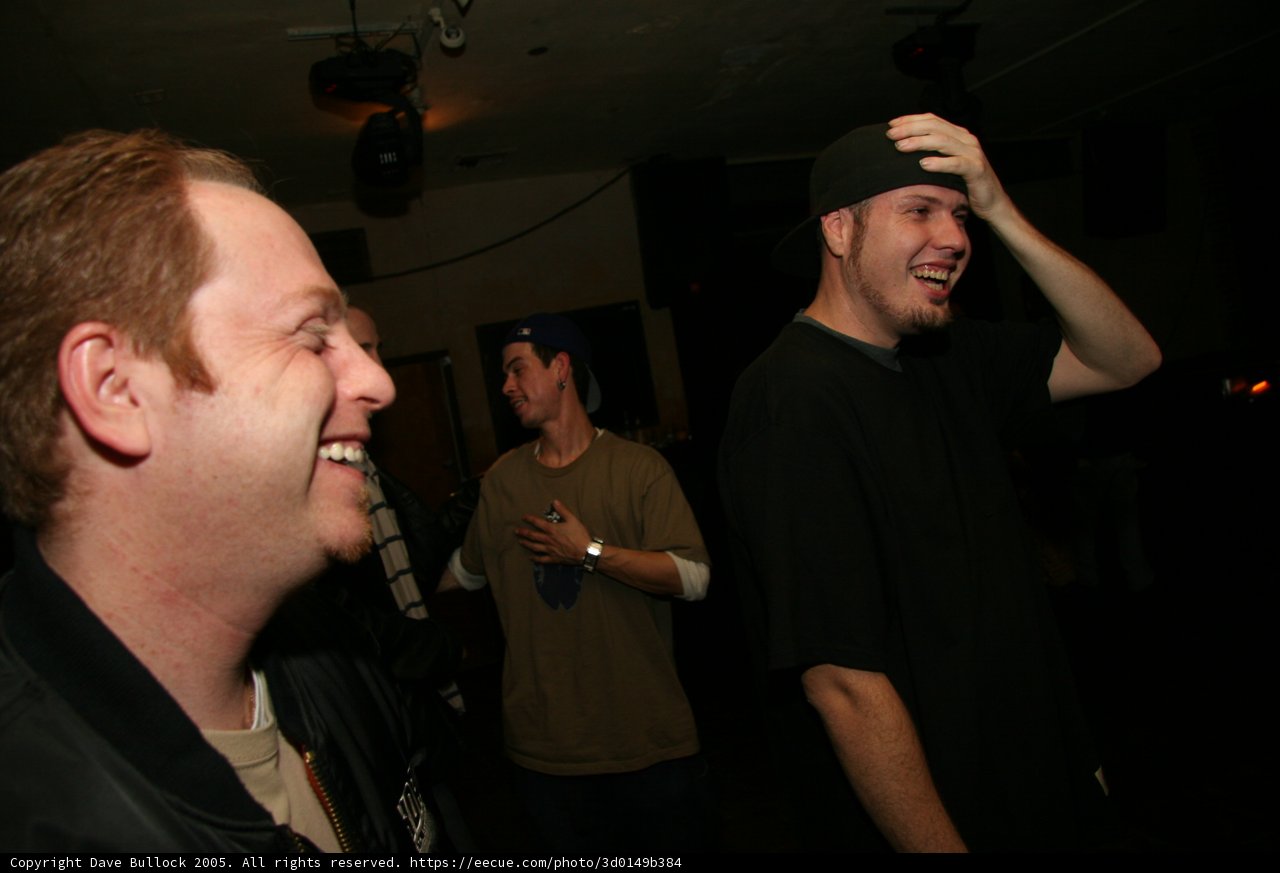 Three Men Enjoying Nightlife