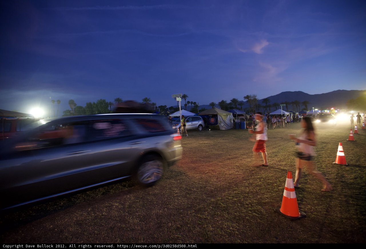 Nighttime Car Crowd