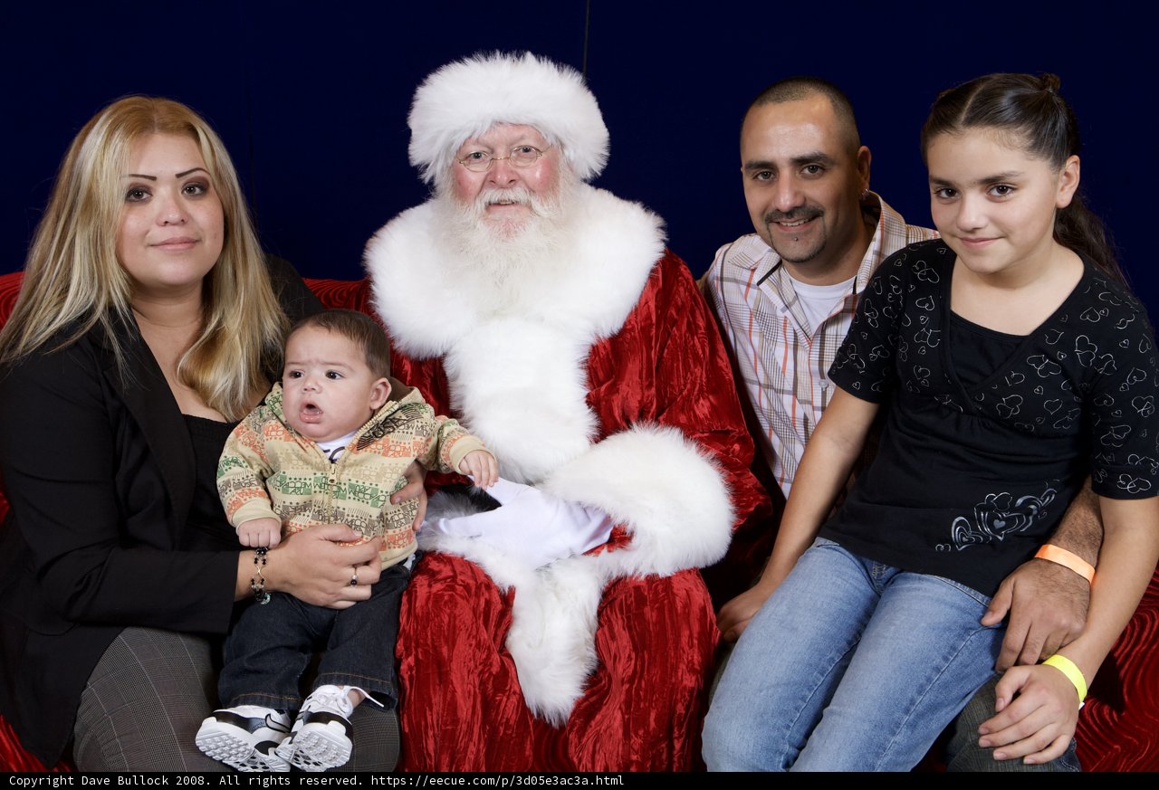 Family Christmas Photo with Santa