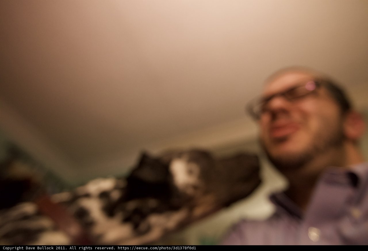 Portrait of a Man with his Furry Friend