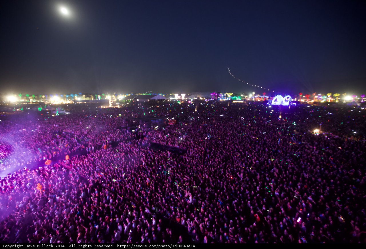 Moonlit Concert Crowd
