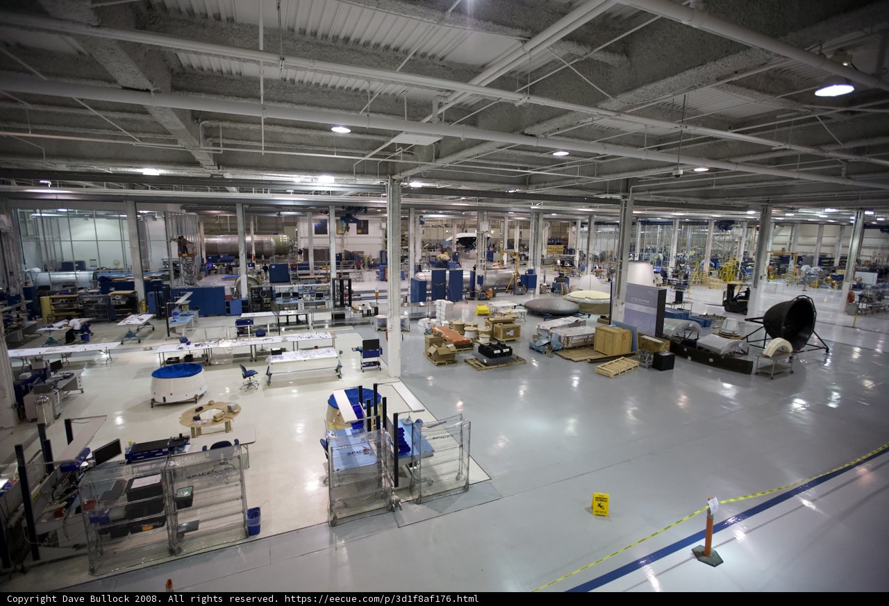 Inside an industrial factory