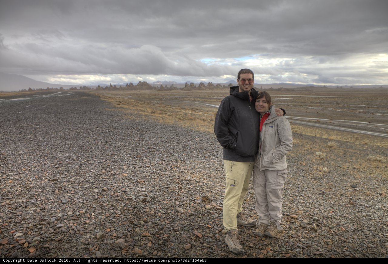 Couple Embracing in Vast Desert Wilderness
