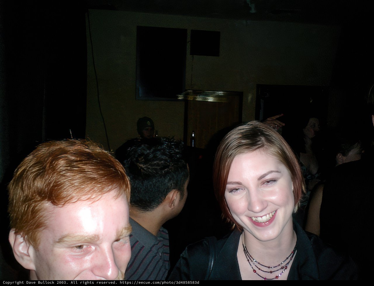 Smiling Bride and Groom at Urban Pub