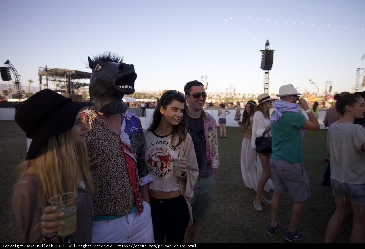 Horse mask fun at Coachella